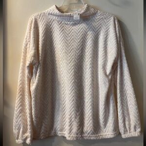 Maurices Cream Cowl Neck Sweater with Textured Knit